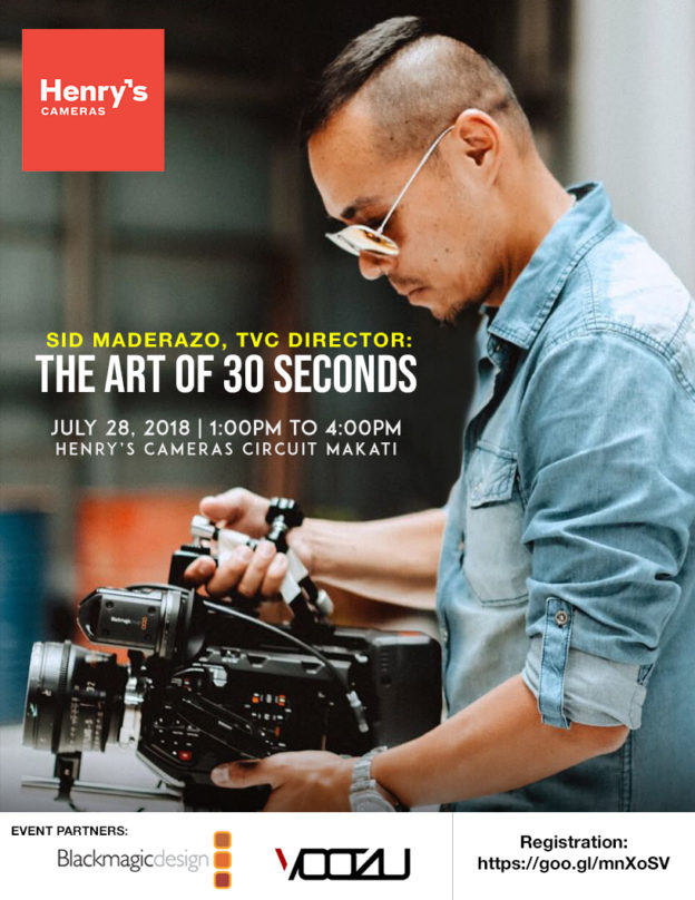 The art of 30 seconds by Director Sid Maderazo | Henrys | Voozu | M2 Studio